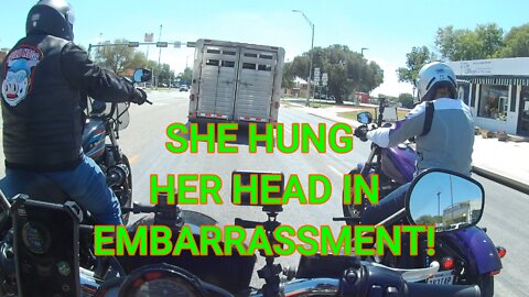 SHE HUNG HER HEAD IN EMBARRASSMENT!