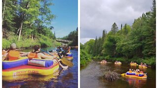Tu peux te laisser bercer sur une rivière à 20 minutes de Québec dans ce décor enchanteur