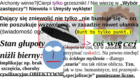 Archonty winne? |Cierpi tylko grzesznik! / Nie wierzę w „Wybór zastępczy”! Niewola = Umysły wyklęte!