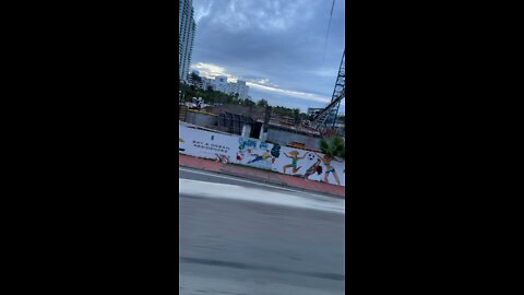 South Beach - New Building going up on 5th Street and Alton Road - Driving Miami