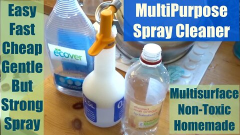 How I Make My Non-toxic Gentle Cheap Fast Easy Multipurpose Multi-Surface Spray Cleaner For Pennies!