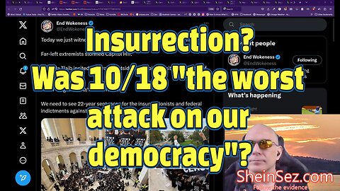 Insurrection? Was 10/18 "the worst attack on our democracy"?- SheinSez 326