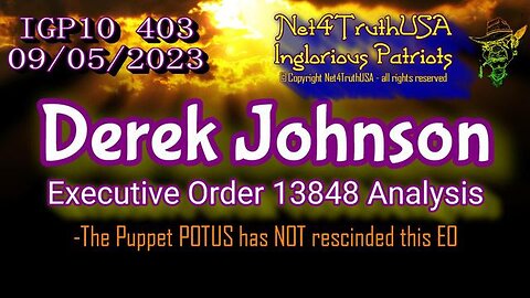 IGP10 403 - DEREK JOHNSON - EXECUTIVE ORDER 13848 ANALYSIS