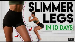 Slimmer legs in 10 days! Lose Thigh Fat! 8 minute home workout