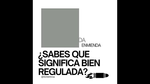 ¿Que significa bien regulada en la segunda enmienda ?