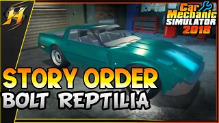 Car Mechanic Simulator 2018 | Story Order 34 | Bolt Reptilia R2