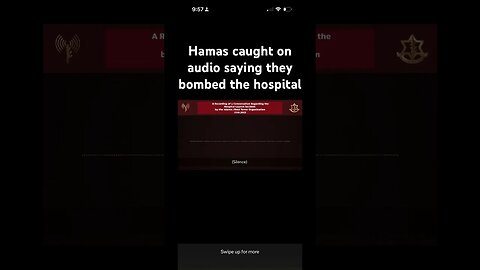 Hamas caught on wiretap admitting they bombed the hospital #palestine #gaza #israel