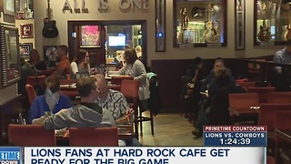 Lions fans at Hard Rock ready for tonight's game