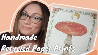 I Tried Printing on Handmade Recycled Paper for ETSY Shop