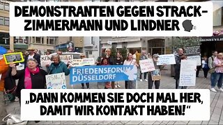 „KRIEGSTREIBER raus!“ 🗣 Demonstranten gegen Strack-Zimmermann 😱 & Lindner FDP 🤑