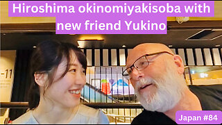 Hiroshima Okinomiyakisoba 広島風お好み焼き with new friend Yukino Japan #84