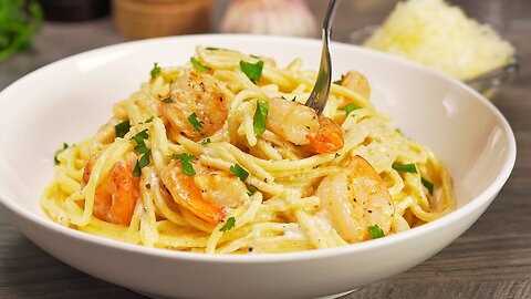 How to Make CREAMY SHRIMP PASTA in 20 MIN! Recipe by Always Yummy!