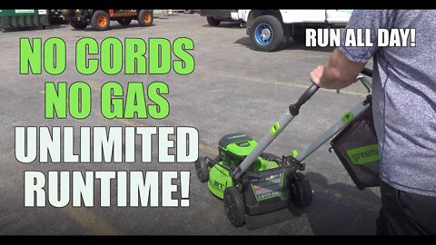 This Greenworks Mower Runs All Day - How does it do it?