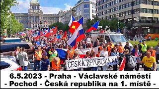 6.5.2023 - Praha - Václavské náměstí - Pochod - Zrychlený průvod