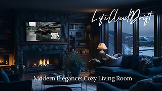 Modern Elegance: Cozy Living Room w/GTA Gameplay -- Lofi Beats