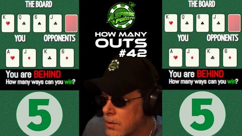 POKER OUTS QUIZ #42 #poker #howmanyouts #pokerquiz #howtoplaypoker #onlinepoker #games #quiz