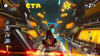 Hyper Spaceway CTR Challenge Gameplay - Crash Team Racing Nitro-Fueled