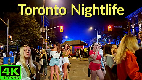 【4K】Nightlife in Toronto Canada 🇨🇦