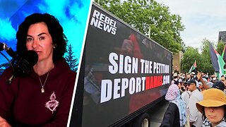 Watch protesters try to attack our 'Deport Hamas' truck at the University of Toronto encampment