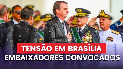 VAI PEGAR FOGO || Bolsonaro reunirá 50 embaixadores e FFAA participará