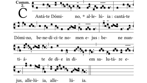 Cantate Domino - communion antiphon 5th Sunday post Pascha