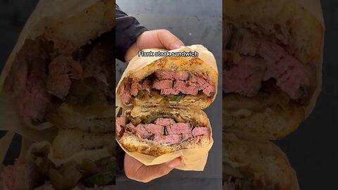 Flank steak sandwich