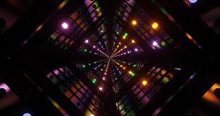 Relaxing Dark Neon Tunnel | 4K Background for Artists and Designers