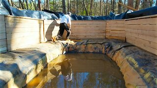 Building Walls for our Natural Swimming Pool!