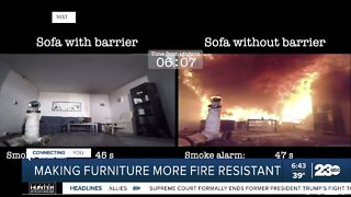Making furniture more fire resistant