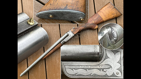 Custom 1916 Ithaca Flues Coach Gun. Factory-engraved receiver. 12 gauge. 18" barrels.