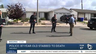 SDPD: 87-year-old woman stabbed to death in Mira Mesa, no suspect in custody