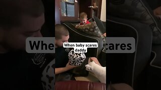 When baby scares daddy #shorts
