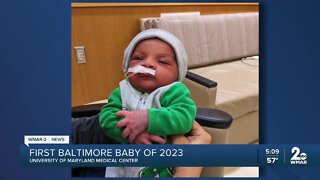 Baltimore welcomes the first baby born into the new year