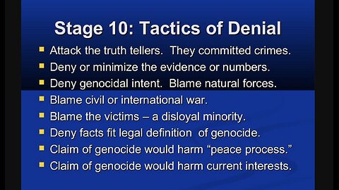 Ten Stages of Genocide