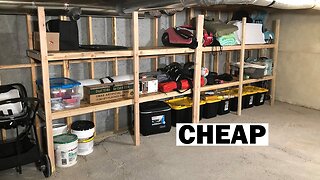 DIY Basement Storage Shelves - EASY