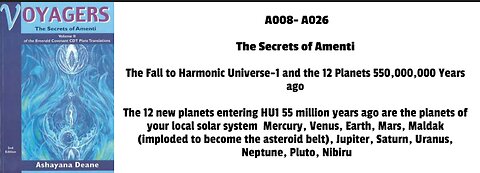 The 12 new planets entering HU1 55 million years ago are the planets of your local solar system Mer