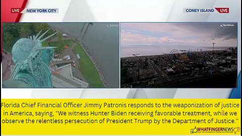 Florida Chief Financial Officer Jimmy Patronis responds to the weaponization of justice in America