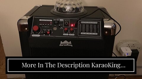 More In The Description KaraoKing Karaoke Machine for Kids & Adults Wireless Microphone Speaker...