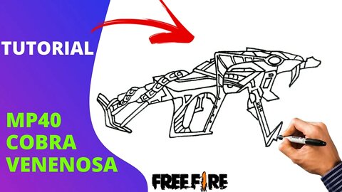 Como Desenhar MP40 Cobra Venenosa | Free Fire