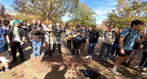 Auburn Univ: Civil & Respectful Crowd, Reproving Hypocrites, Proving the Bible True, Christian Students Invite Me To Share a Meal With Them