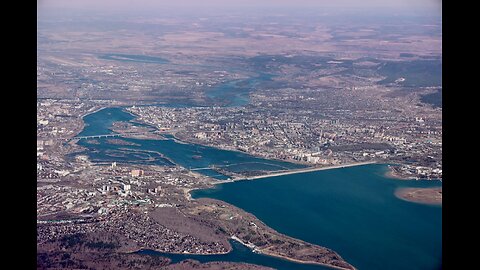 Spring Irkutsk from a height