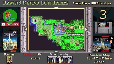 Sid Meier's Civilization | 1994 | SNES | Prince | Random | Japan - Episode #3 | Longplay