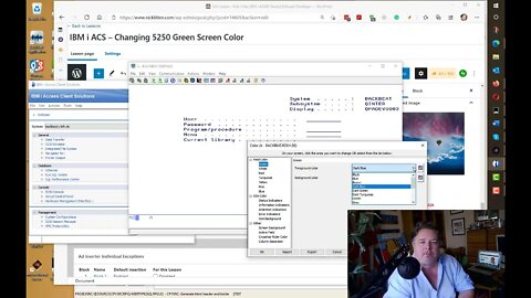 IBM i ACS - Changing 5250 Green Screen Color