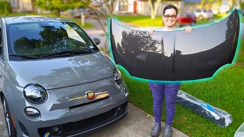 Koshi Carbon Fiber Hood Install - Abarth 500