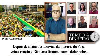 Depois da maior festa civica da historia do País, veio a reação do Sistema financeiro;e o dólar sobe