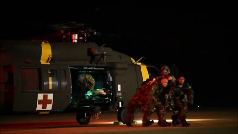 8th Medical Group Airmen Perform Medical Evacuation with a U.S. Army HH-60M Black Hawk