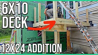Building a 6x10 Deck ||12x24 Home Addition||