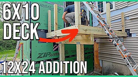 Building a 6x10 Deck ||12x24 Home Addition||