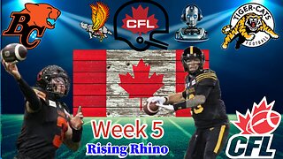 B.C Lions Vs Hamilton Tiger-cats Week 5 Watch Party and LIVE REACTION