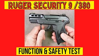 Ruger Security 9 or 380 Lite Rack Function & Safety Check
